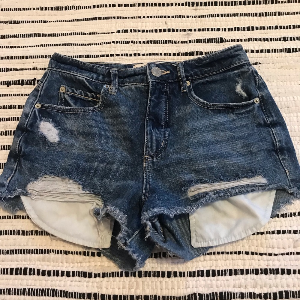 Garage Distressed Denim Shorts